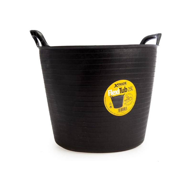 XTrade Flexi Tub Bucket 25 Litres Black Main image