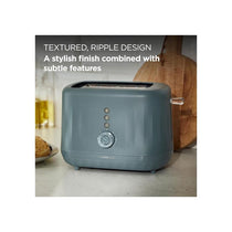 Kenwood Ripple 2 Slice Toaster With 7 Browning Settings Reheat Defrost Cancel Functions Pull Crumb Tray 850W Storm Blue