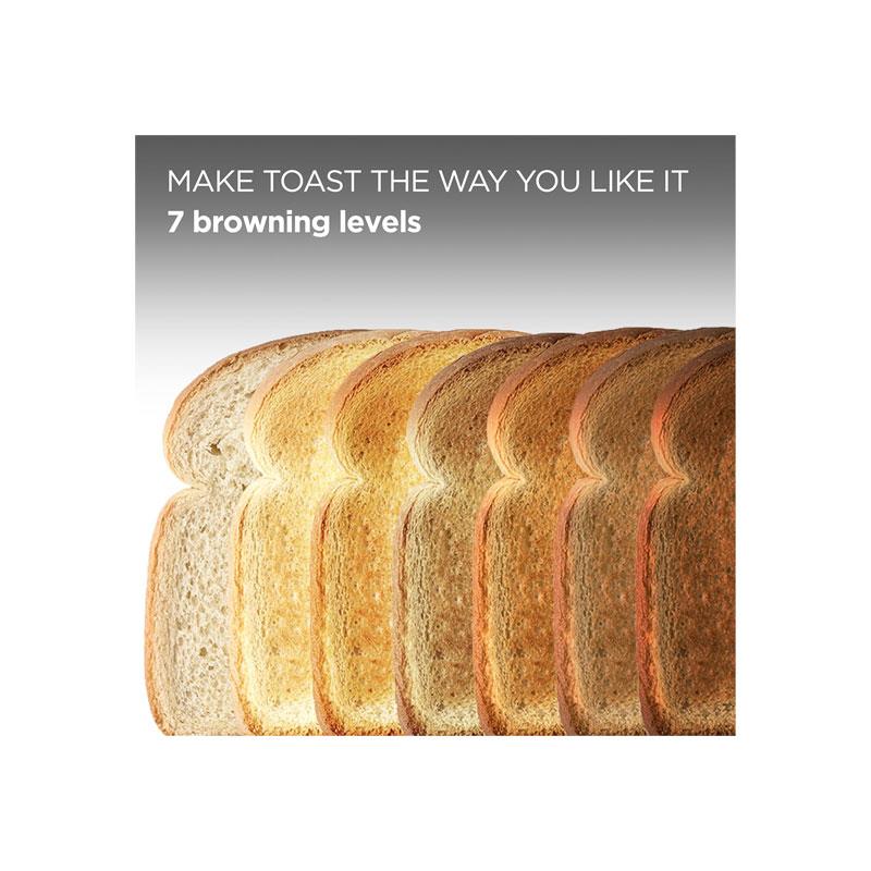 Kenwood Ripple 2 Slice Toaster With 7 Browning Settings Reheat Defrost Cancel Functions Pull Crumb Tray 850W Storm Blue