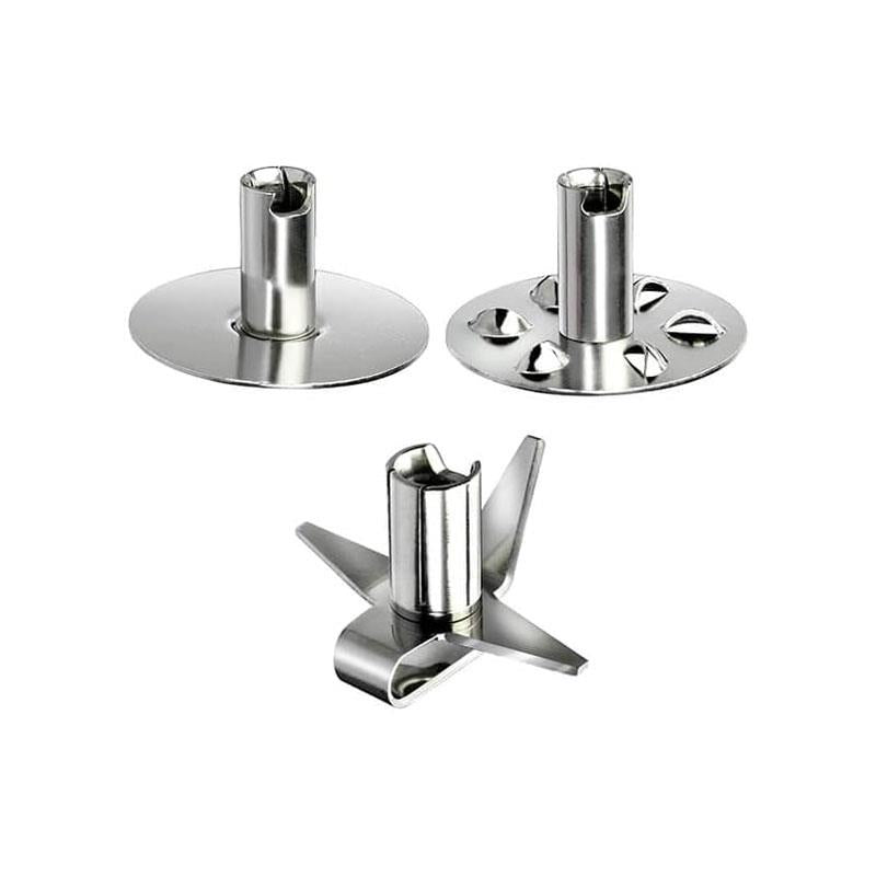 Bamix Deluxe Hand Held Stick Blender Food Processsor Multi-Purpose 2 Speeds 3 Stainless Steel Blades Grinder And Stand 200W White