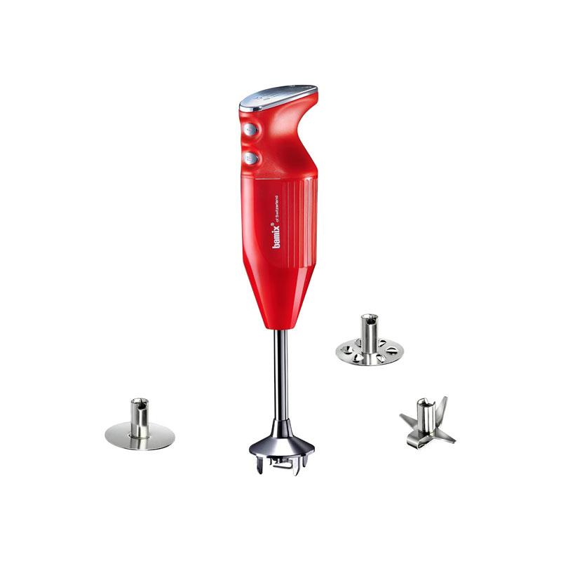 Bamix Prime Hand Held Stick Blender Food Processsor Multi-Purpose Stainless Steel Blades 2 Speeds 250W Red Main image