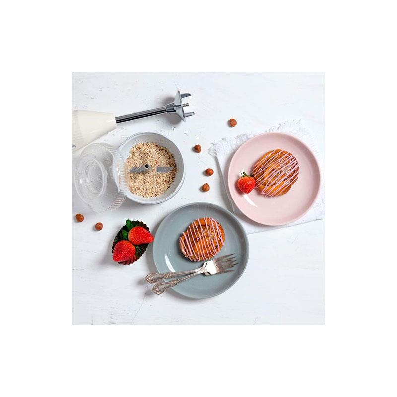 Bamix Processor For All Bamix Stick Blenders Grinder Attachment For Grinding Pureeing And Chopping Moist And Dry Food White/Transparent