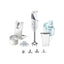 Bamix Superbox Hand Held Stick Blender Food Processsor Multi-Purpose 2 Speeds 5 Stainless Steel Blades Processor Powder Disc 1000ml Jug With Lid SliceSy And Stand 200W White