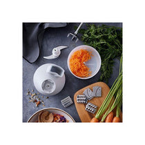Bamix Superbox Hand Held Stick Blender Food Processsor Multi-Purpose 2 Speeds 5 Stainless Steel Blades Processor Powder Disc 1000ml Jug With Lid SliceSy And Stand 200W White