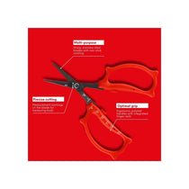 Felco 420 Precision Trimming Scissors Non-Stick Coating On Blade Reples Sap Stainless Steel Black/Red