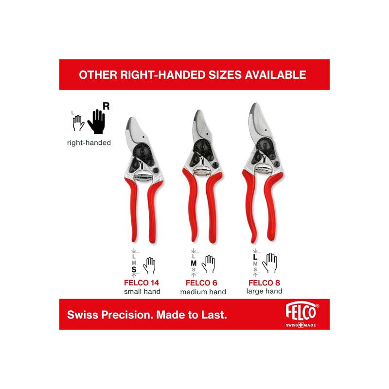 Felco FEL6 Model 6 Compact Secateurs Red