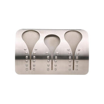 MasterClass Professional Triple Towel Holder Kitchen Roll Holder Stainless Steel Adhesive Mounting Silver