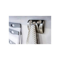 MasterClass Professional Triple Towel Holder Kitchen Roll Holder Stainless Steel Adhesive Mounting Silver