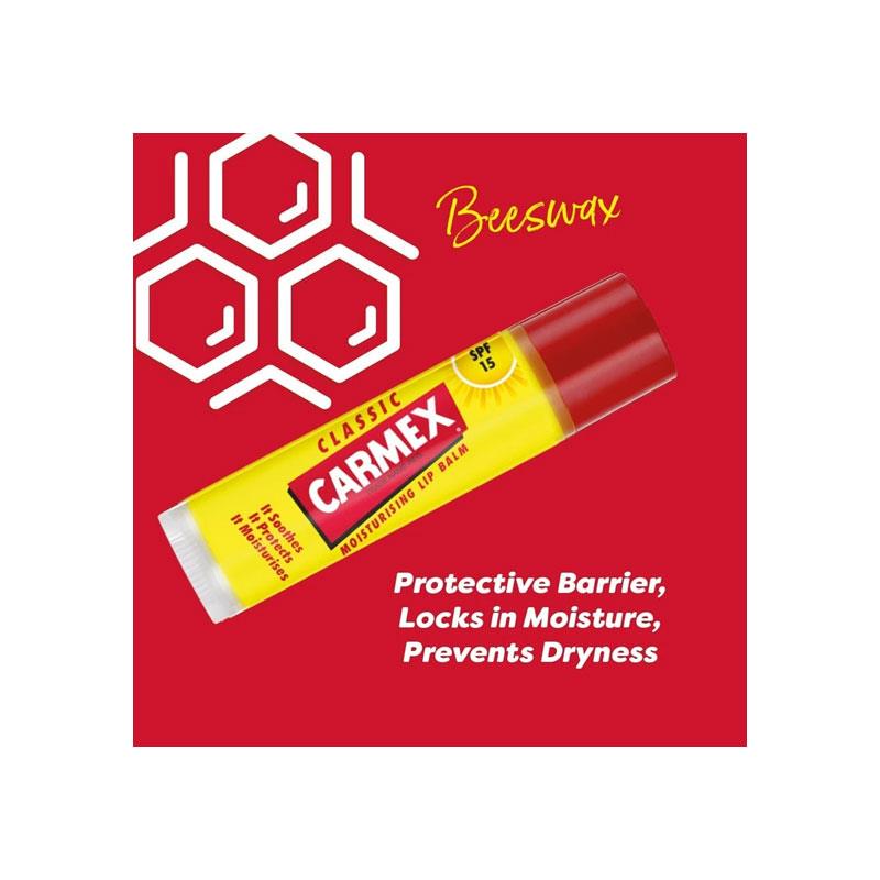 Carmex Classic Stick Ultra Moisturising Dry Chapped Lip Balm SPF15