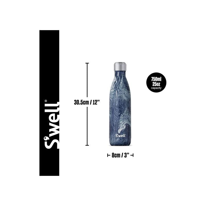 S'well Azurite Marble Water Bottle 750ml Stainless Steel Triple-Insulated And Leak-Proof Cold Up To 48h/24h Hot Blue
