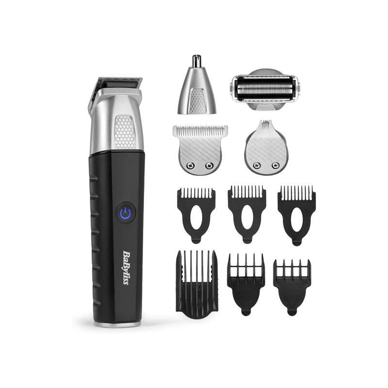 BaByliss Lithium Power 11-In-1 Multi-Trimmer Beard Trimmer Nose Hair Trimmer Cordless Grooming Kit Black/Grey Main image