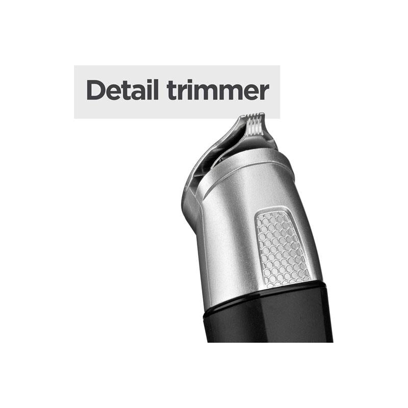 BaByliss Lithium Power 11-In-1 Multi-Trimmer Beard Trimmer Nose Hair Trimmer Cordless Grooming Kit Black/Grey
