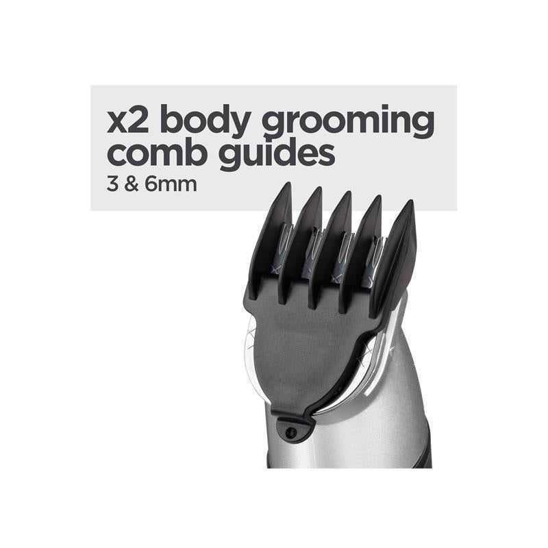 BaByliss Lithium Power 11-In-1 Multi-Trimmer Beard Trimmer Nose Hair Trimmer Cordless Grooming Kit Black/Grey