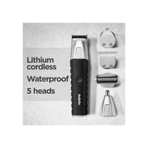 BaByliss Lithium Power 11-In-1 Multi-Trimmer Beard Trimmer Nose Hair Trimmer Cordless Grooming Kit Black/Grey