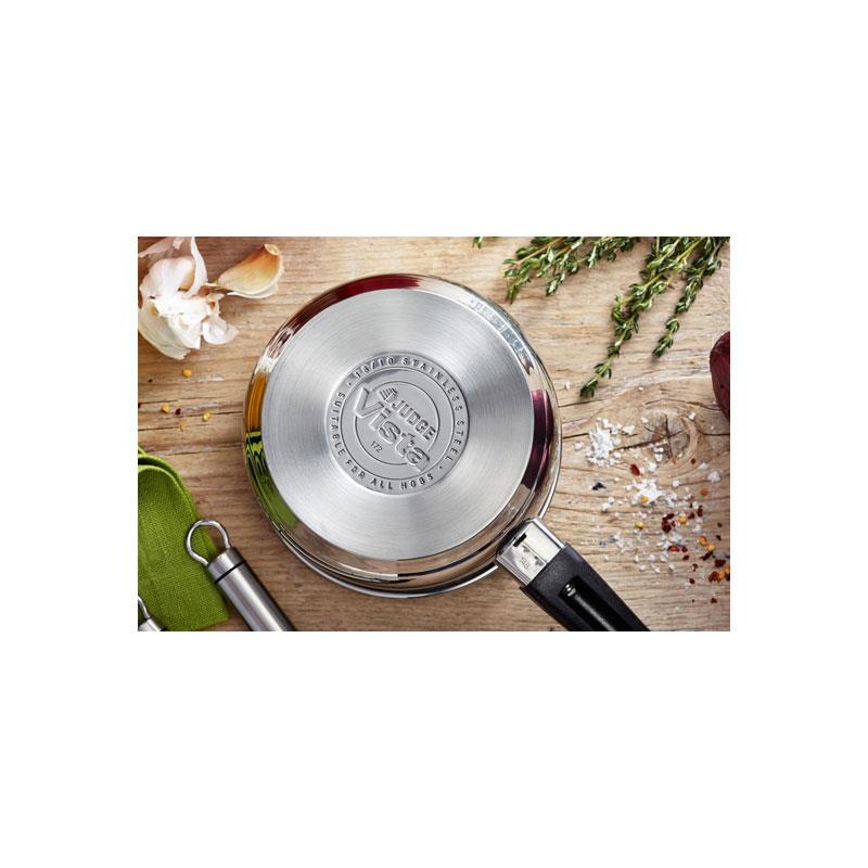 Judge Vista Saucepan 16cm With Shatterproof Vented Glass Lid Non-Stick Stainless Steel Medium 1 Litre Silver Secondary image