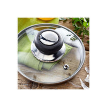 Judge Vista Saucepan 16cm With Shatterproof Vented Glass Lid Non-Stick Stainless Steel Medium 1 Litre Silver