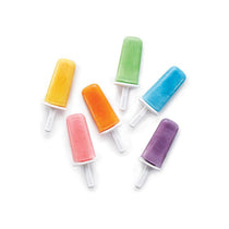 Zoku Ice Lolly Pop Mould 6 Classic Popsicle Molds In One Compact Tray With Sticks And Drip Guards Orange