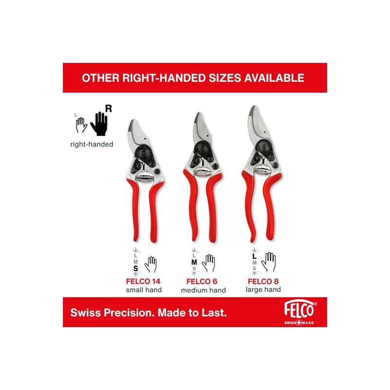 Felco Model 31 Anvil One Hand Pruning Secateur Straight Red