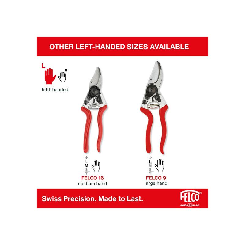 Felco Model 31 Anvil One Hand Pruning Secateur Straight Red