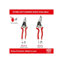 Felco Model 31 Anvil One Hand Pruning Secateur Straight Red