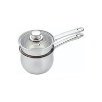 KitchenCraft Porringer/Bain Marie Saucepan Set Double Boiler Stainless Steel 16cm/5 Litres Silver