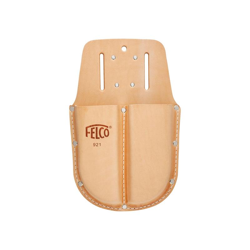 Felco Model 921 Leather Holster Double Side By Side Leather Holster With Loop And Clip For Secateurs Brown Main image
