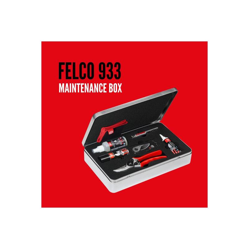 Felco Model 933 Model 2 Secateurs Service And Maintenance Box Spare Blade 2/3 Lubricating Spray Sap Remover Grease Sharperner Adjustment Key 2/30 Cleaning Towel