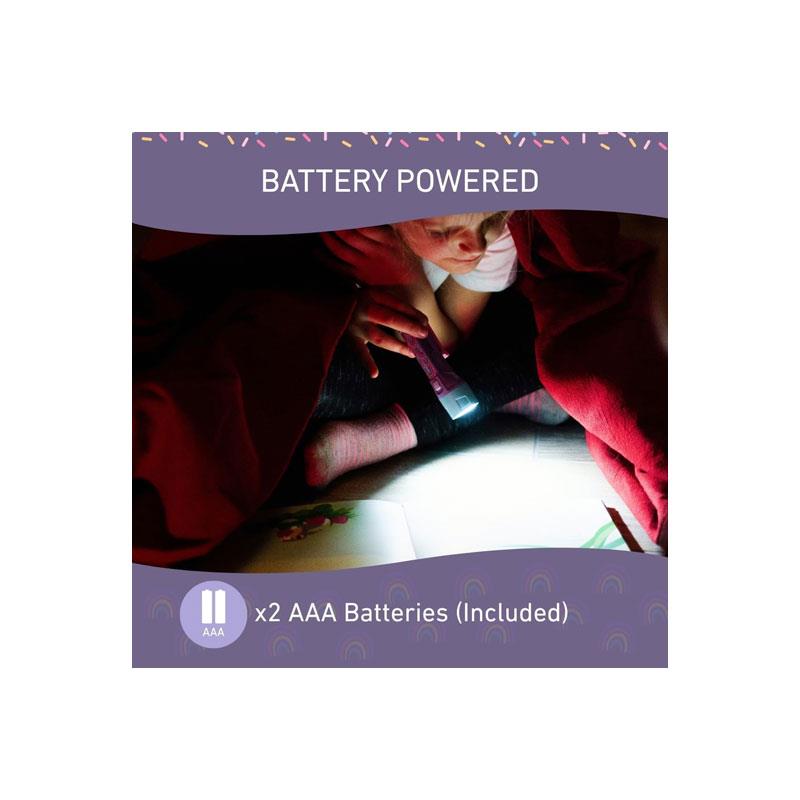 Ledlenser KIDBEAM4 Kids Torch 4 Colour LED AAA Battery Dinosaur Torch Pocket Clip Auto Shut-Off Fireman Gift For Children Purple