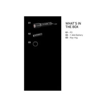 Ledlenser P3 LED Small Torch 130lm 110m Adjustable Focus IP54 Water Resistant 6.5 Hour Battery 1 AAA Battery Powered Keyring Flashlight Black