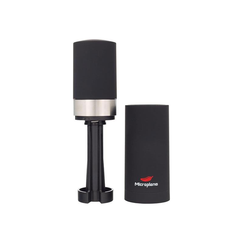 Microplane Chilli Mill Chili Grinder For Dried Chili Peppers Stainless Steel Black