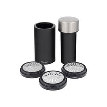 Microplane Universal Mill Stainless Steel Grater With Lid Black