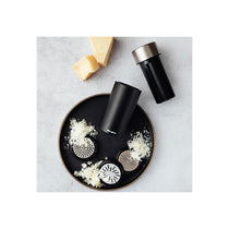 Microplane Universal Mill Stainless Steel Grater With Lid Black