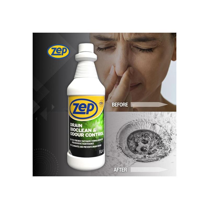 Zep Drain Bioclean And Odour Control Enzyme Drain Cleaner Sink Cleaner 1 Litre