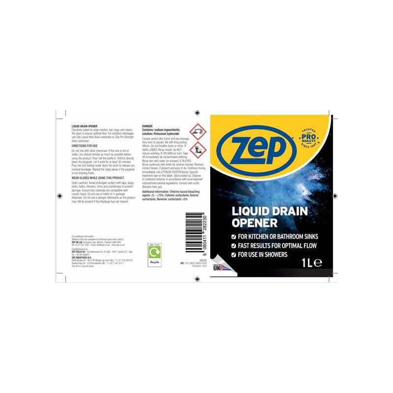 Zep Liquid Drain Opener 1 Litres