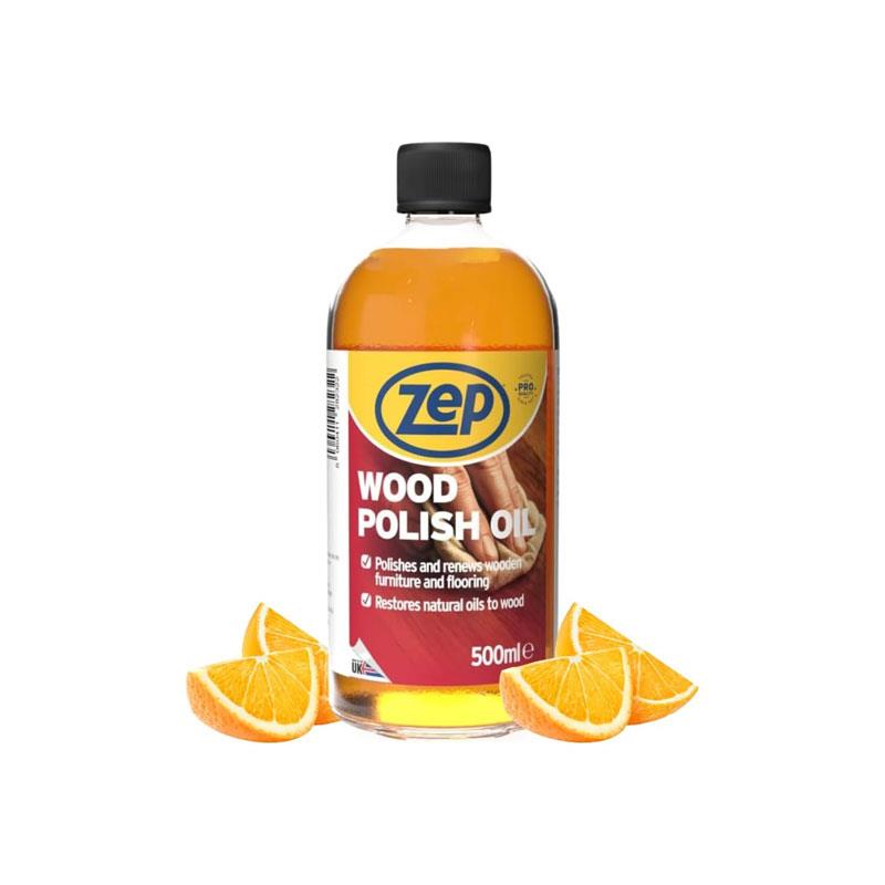 Zep Wood Polish Oil 500ml Furniture Floor Restorer Shine And Protection Main image