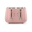 Delonghi Eclettica 4 Slice Toaster With Reheat And Defrost Functions Control Panels Browning Levels Pull Crumbs Trays Stainless Steel 1800W Playful Pink