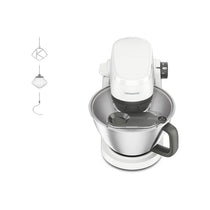 Kenwood Multi Tasker Stand Mixer Stainless Steel Bowl Variable + Pulse Speeds 3-Piece Tool Set Splash Guard White