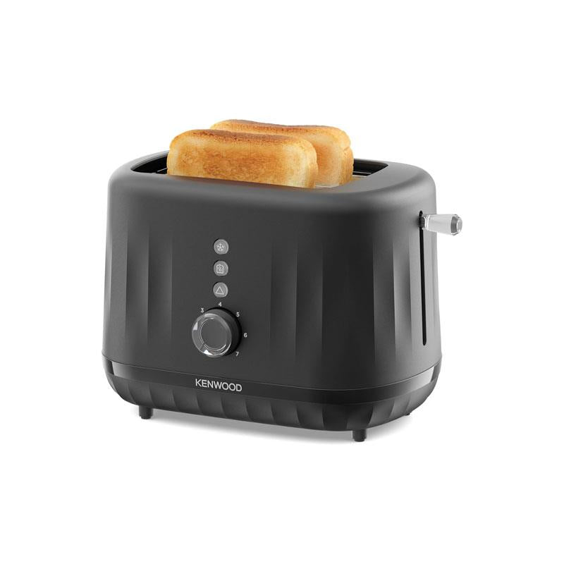 Kenwood Ripple 2 Slice Toaster With 7 Browning Settings Reheat Defrost Cancel Functions Pull Crumb Tray 850W Midnight Black