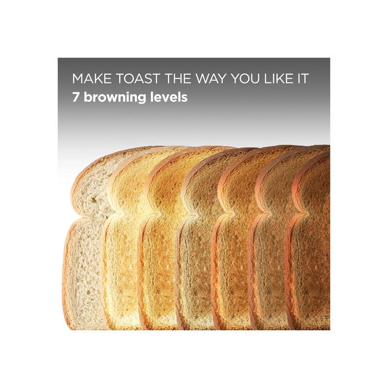 Kenwood Ripple 2 Slice Toaster With 7 Browning Settings Reheat Defrost Cancel Functions Pull Crumb Tray 850W Midnight Black