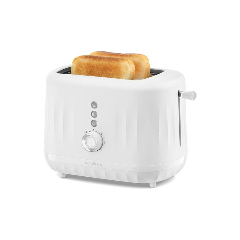 Kenwood Ripple 2 Slice Toaster 850W Pure White with 7 Browning Settings Defrost Reheat Cancel Functions