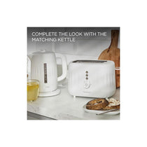 Kenwood Ripple 2 Slice Toaster 850W Pure White with 7 Browning Settings Defrost Reheat Cancel Functions
