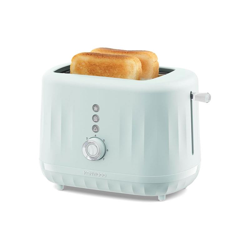 Kenwood Ripple 2 Slice Toaster With 7 Browning Settings Reheat Defrost Cancel Functions Pull Crumb Tray 850W Eggshell Blue