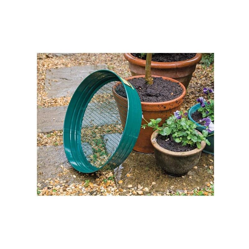 Draper Garden Soil Sieve Metal Heavy Duty Soil Compost Sieve Earth And Rocks Sifter Riddler Blue/Black