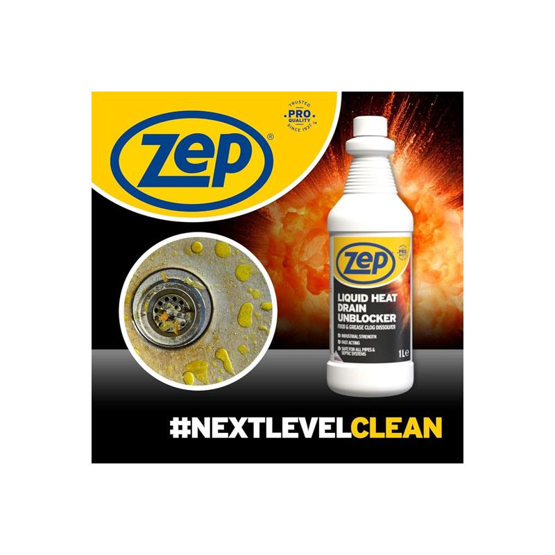 Zep Commercial Unblocker Heat Drain Liquid 1 Litres Secondary image