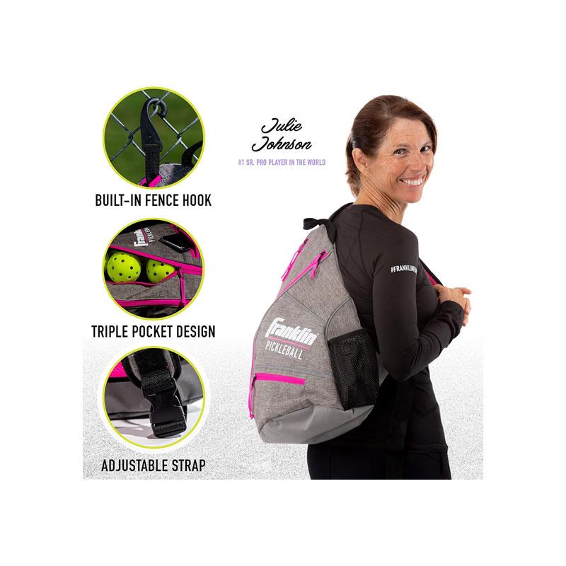 Franklin Pickleball Sling Bag Grey/Pink