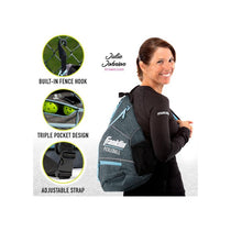Franklin Sports Pickleball Sling Bag Backpack Holds Paddles Balls And Accessories Official US Open Bag Gray/Blue