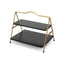 Artesa 2 Tier Metal Serving Stand 39.3 x 26cm Gold And Black