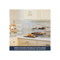Artesa 2 Tier Metal Serving Stand 39.3 x 26cm Gold And Black