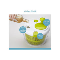 KitchenCraft Deluxe Salad Spinner And Dresser Plastic Large White/Green