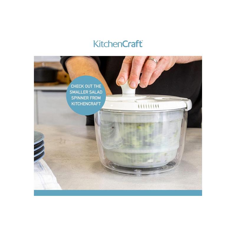 KitchenCraft Deluxe Salad Spinner And Dresser Plastic Large White/Green